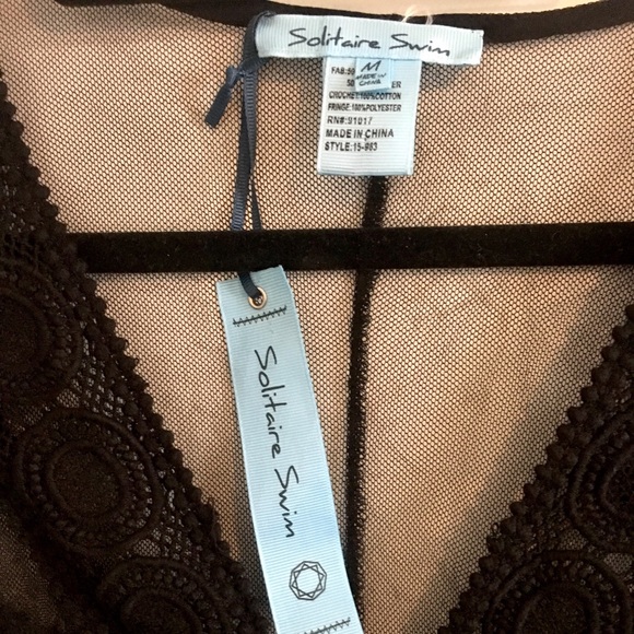 Intricate black lace coverup - Picture 2 of 5